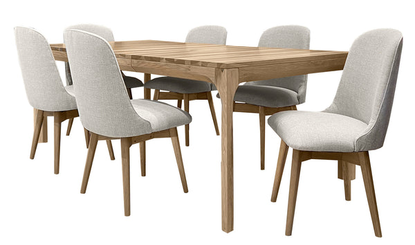 Mesa de comedor de 60" y 6 sillas