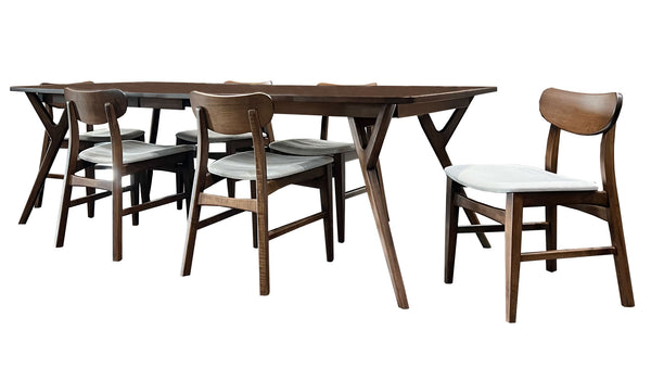 7pc Mesa de comedor de madera maciza y 6 sillas - Post Oak Cerrar la venta de la tienda