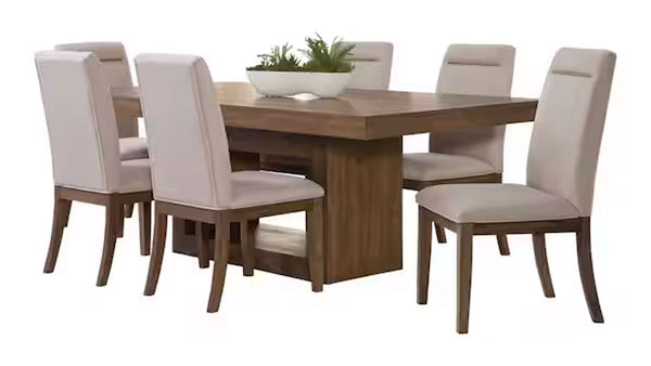 Mesa de comedor Garland con 6 sillas tapizadas