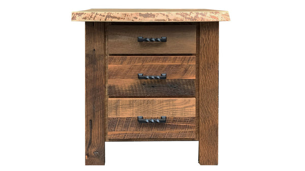 Mesilla de noche de madera maciza Timbercreek Live Edge
