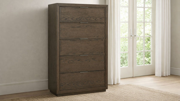 Cómoda de 5 cajones Athens Brownstone