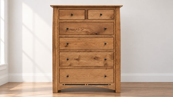 6 drawer chest in room