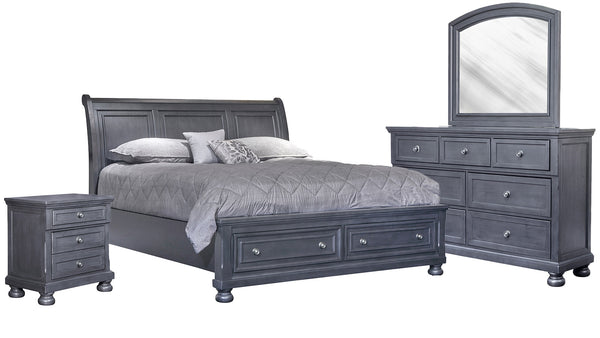 3 Pc Soriah Gris Queen Bedroom Set (Queen Bed, Dresser/Mirror, & Nightstand)