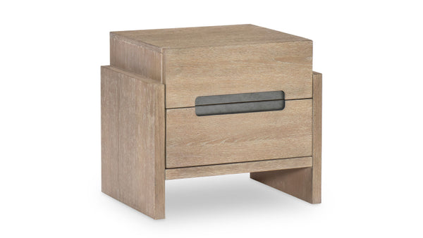 Mesa de noche de roble envejecido