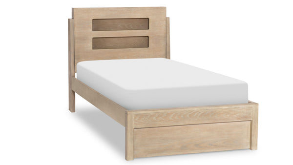 Twin Size Weathered Oak Bed w/LED Lighting