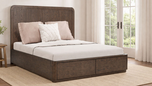 Cama con paneles y espacio de almacenamiento Athens Brownstone Queen