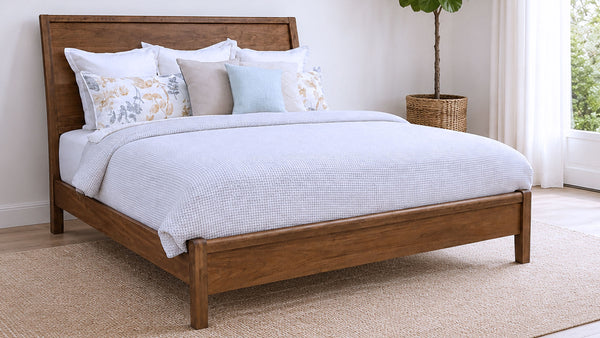 Mercer Queen Sleigh Bed by Vaughan-Bassett | Made in USA | Gallery Furniture