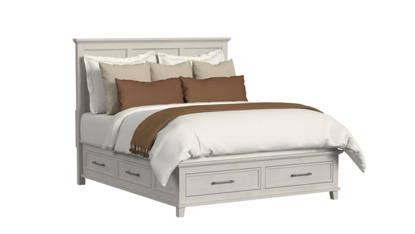 Queen Size Canterbury Ivory Storage Bed Frame