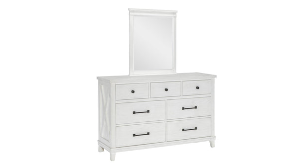 Flatiron White Dresser/Mirror