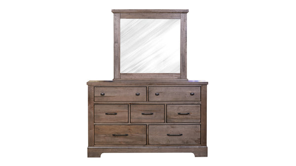 Tocador y espejo de piedra envejecida