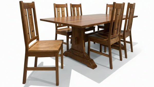 7pc Bob Timberlake Butterfly Trestle Dining Table & 6 Butterfly Side Chairs