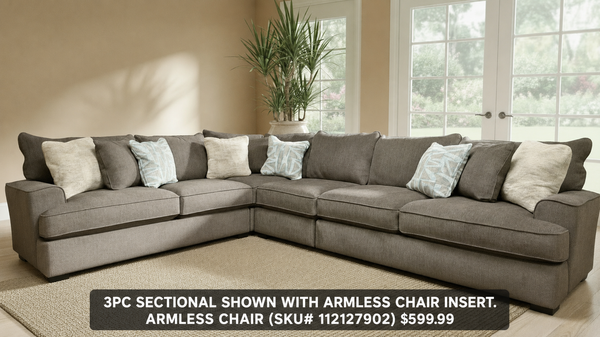 Morpheus Mink Sectional 3pc.