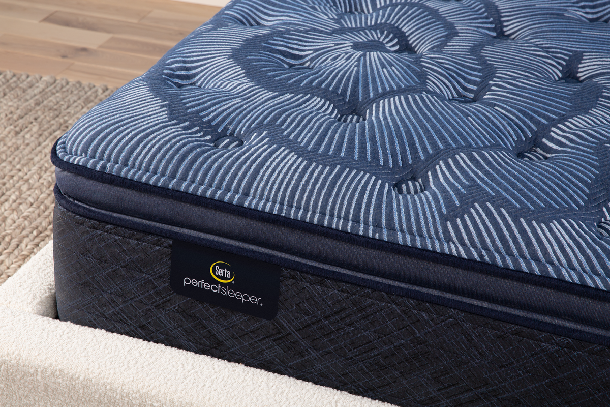 Full Size Serta Perfect Sleeper Cobalt Calm Plush Pillowtop