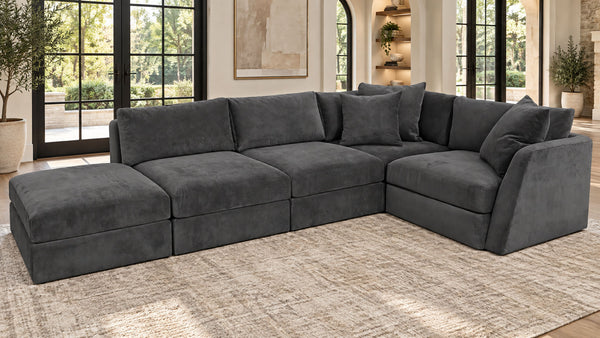 5pc Gypsy Vintage Sectional | Gallery Furniture
