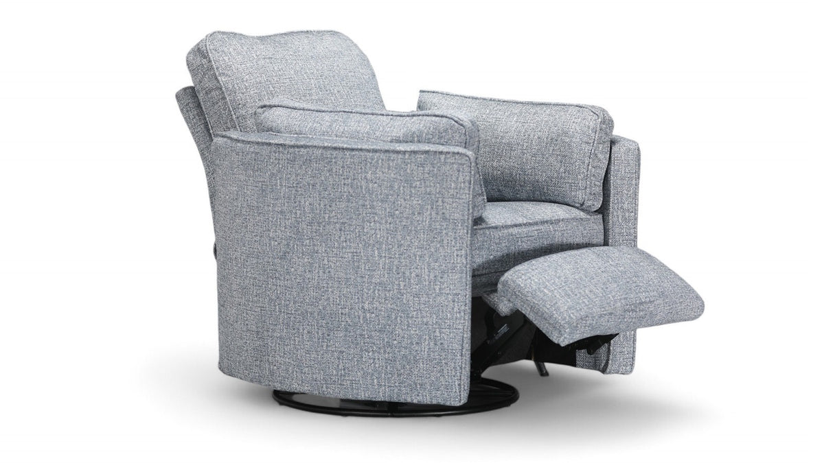 Luana Denim Swivel Recliner Gallery Furniture