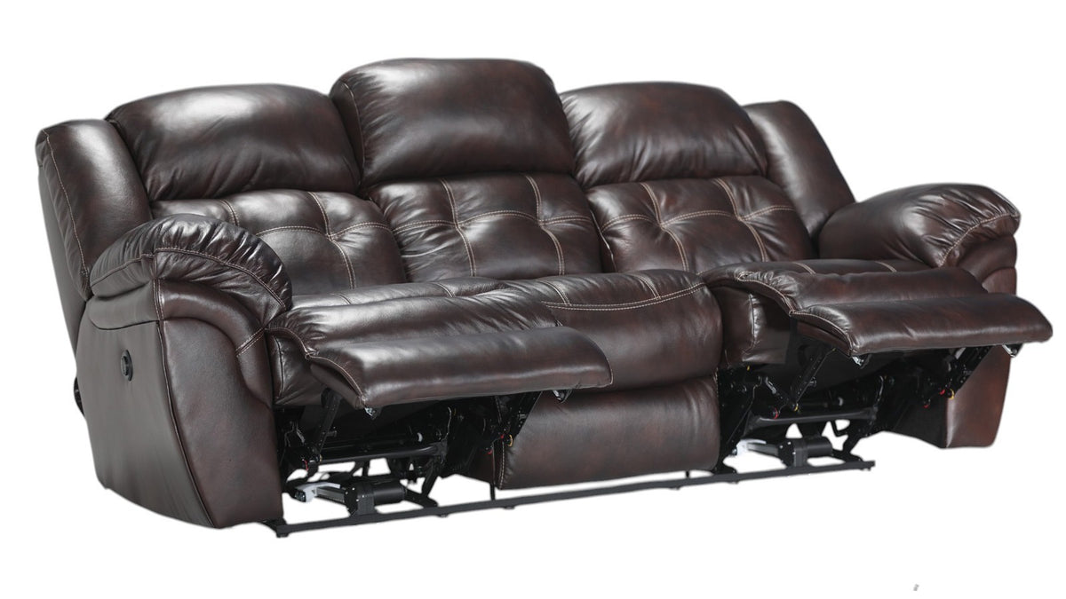 Achieve Leather Power Reclining Sofa - Dark Brown Leather | Gallery  Furniture, image size:1200x675