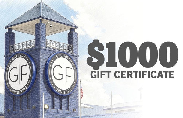 Tarjeta regalo de 1000 $ para la tienda Gallery Furniture