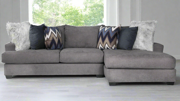 Sensation Charcoal 2 Pc Right Arm Facing Chaise Chofa