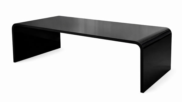 Mesa de centro acrílica negra Waterfall