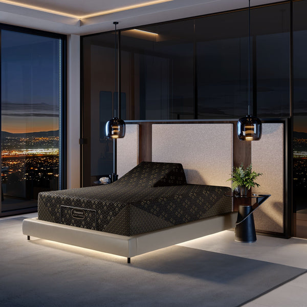 Colchón híbrido mediano Beautyrest Black Series 4 XCS con cabezal dividido y tamaño queen (solo colchón): 30 % más de poder de enfriamiento.