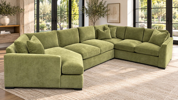 3pc Te Maven Forest Sectional with Chaise | Gallery Furniture