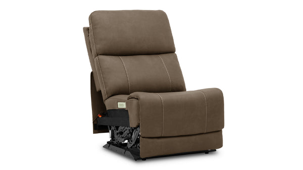 Cougar Cappuccino Armless Power Recliner | Mackdular Sectional Piece