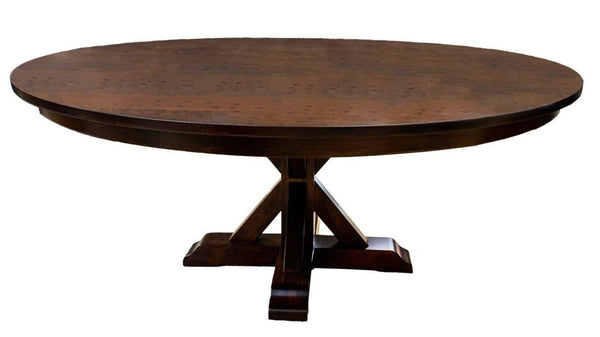 Mesa de Comedor Henderson Redonda Cepillada a Mano 72"