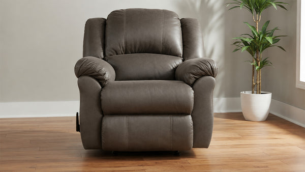 Homestretch Tumbleweed Manual Rocker Recliner | Made in USA | Dark Grey Microfiber