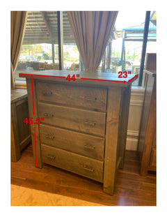 Uvalde Solid Wood Rustic 4 Drawer Chest