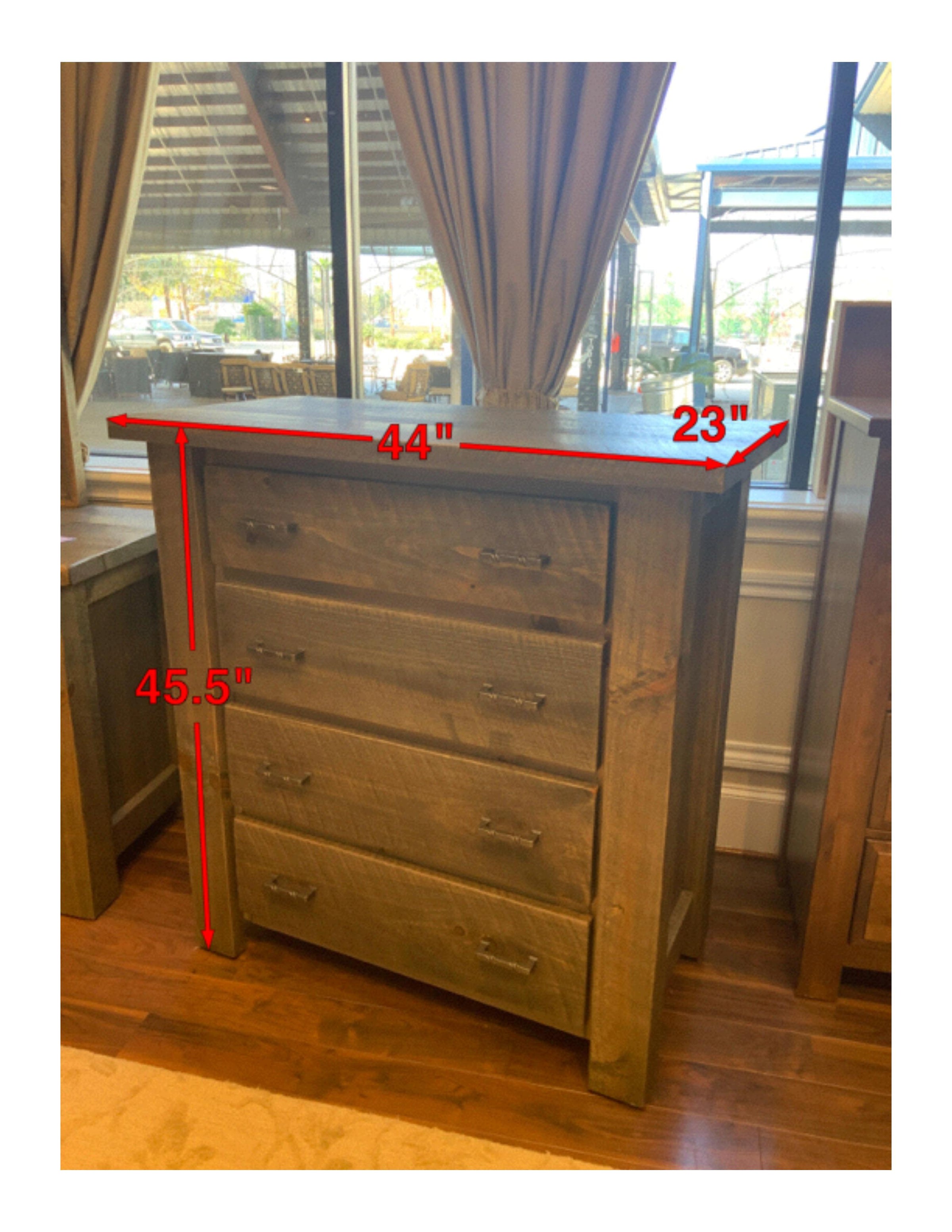Uvalde Solid Wood Rustic 4 Drawer Chest