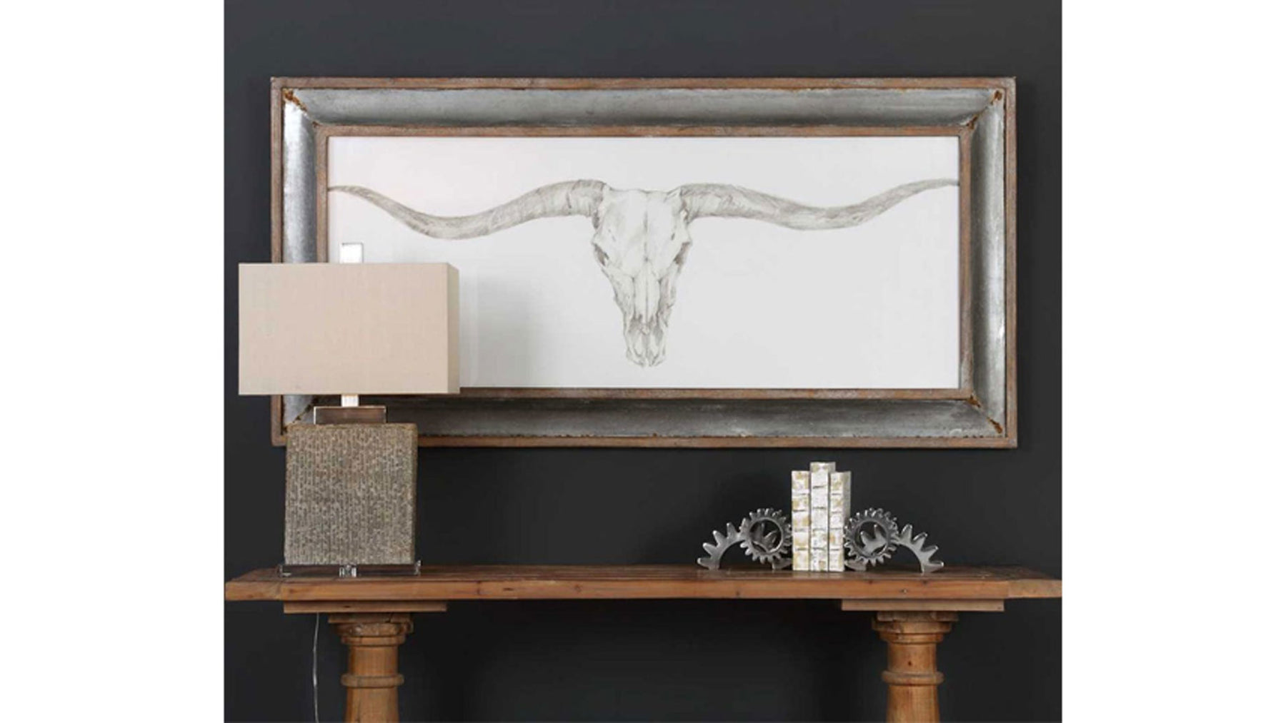 Western Skull Mount Framed Wall Art