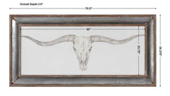 Western Skull Mount Framed Wall Art