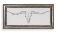 Western Skull Mount Framed Wall Art