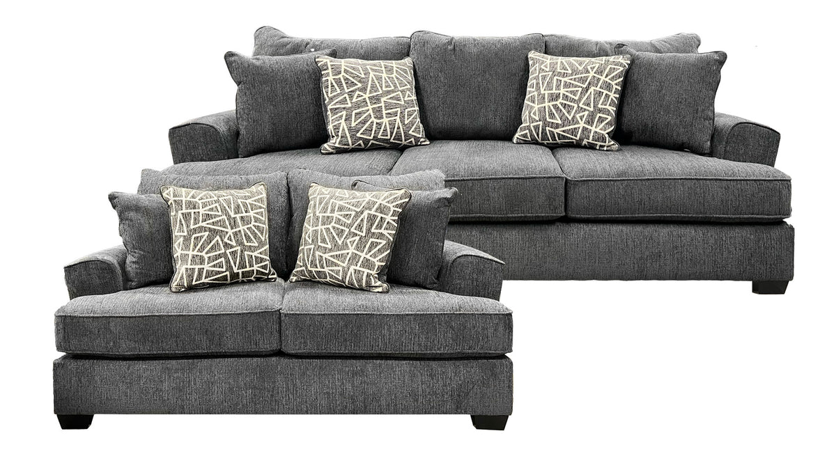 Lancer Charcoal Sofa & Loveseat