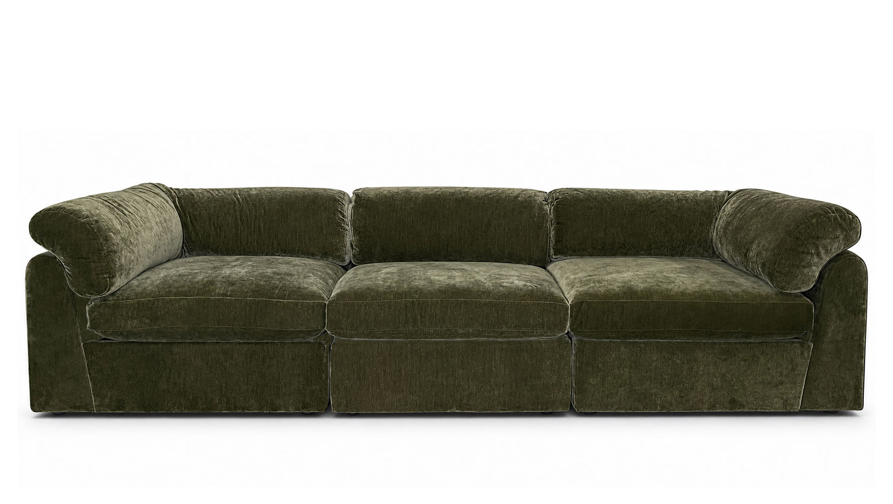 Amici Moss 3pc Modular Sofa | Upholstered Modular Couch | Gallery Furniture