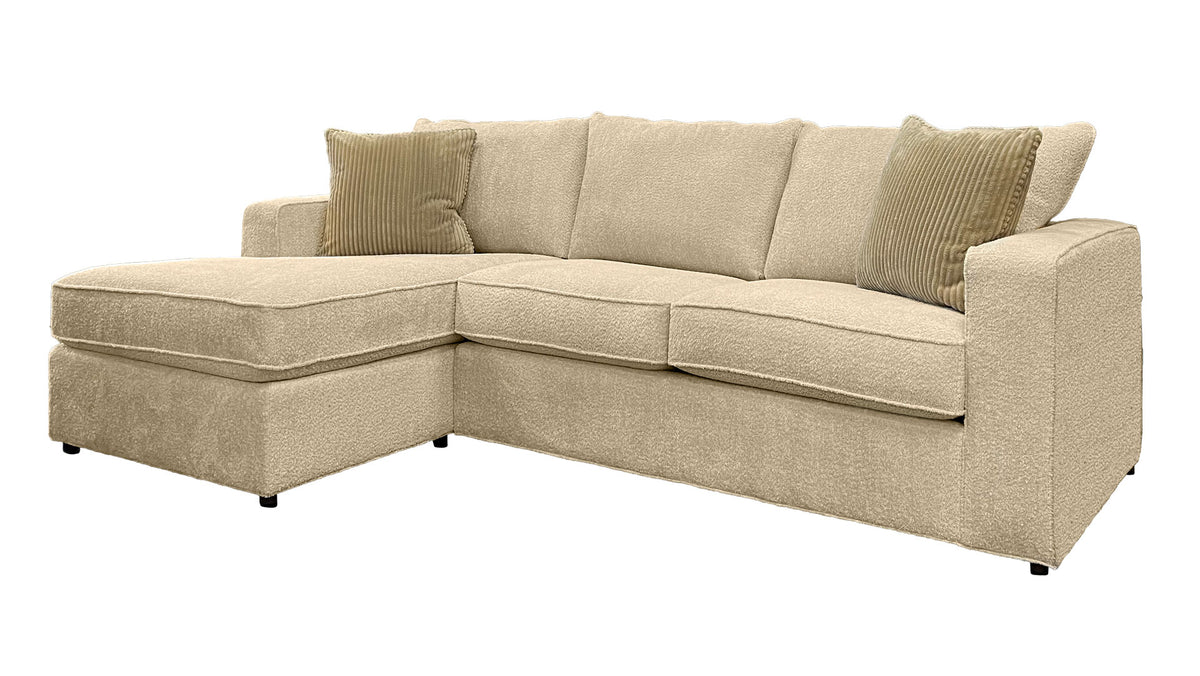 2pc Milford Light Taupe Sectional with Chaise