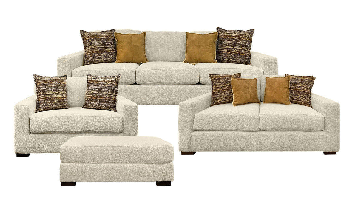 Jennie 4pc Sofa, Loveseat, Chair & Ottoman - Mayo Furniture Made in Texas