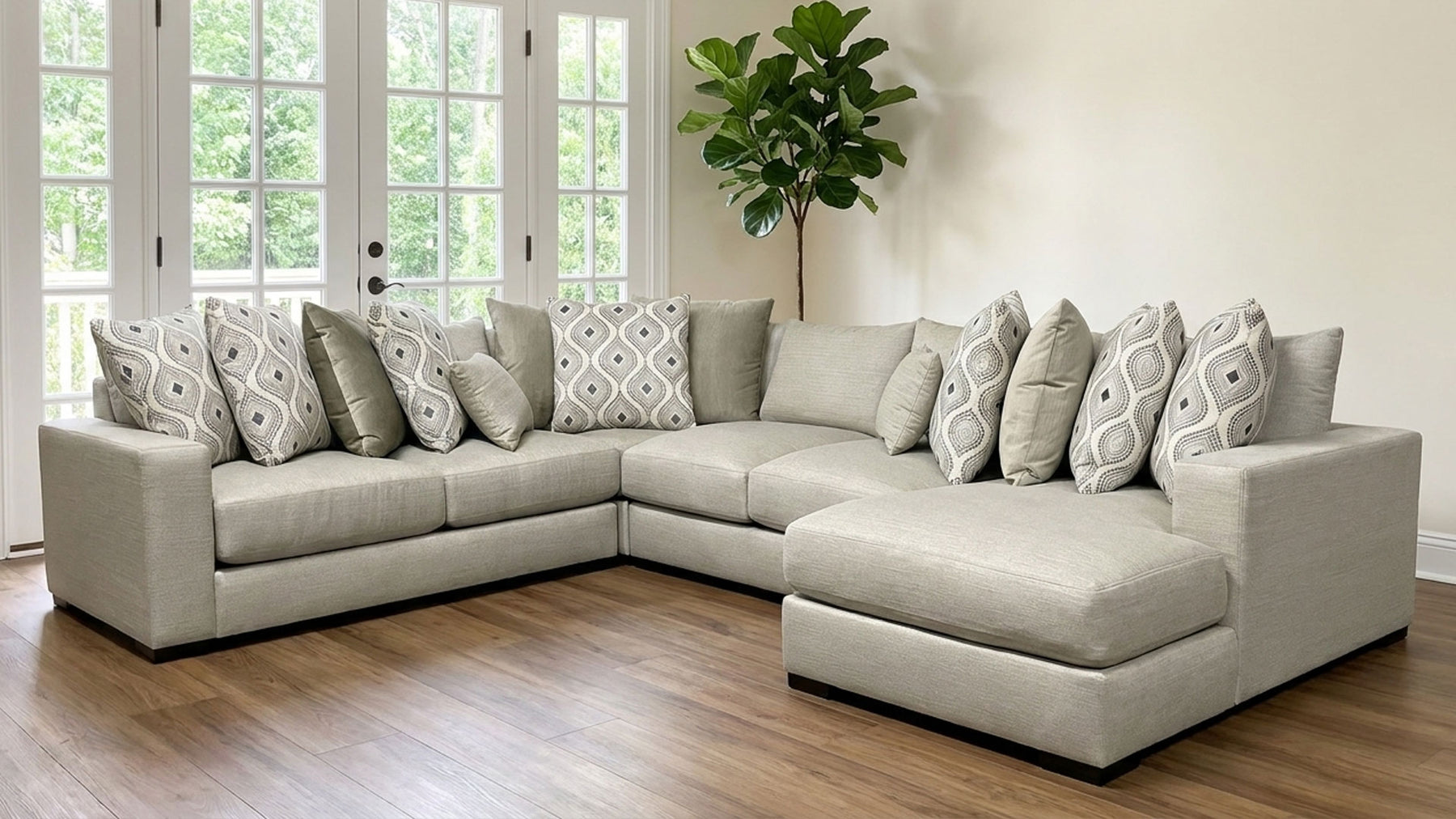 Lombardy Dover Performance Fabric 4-Piece Sectional
