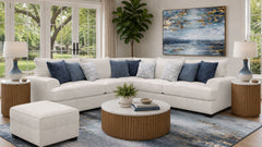Amara Chalk 3-Piece Performance Fabric Sectional | Made in USA | Gallery Furniture