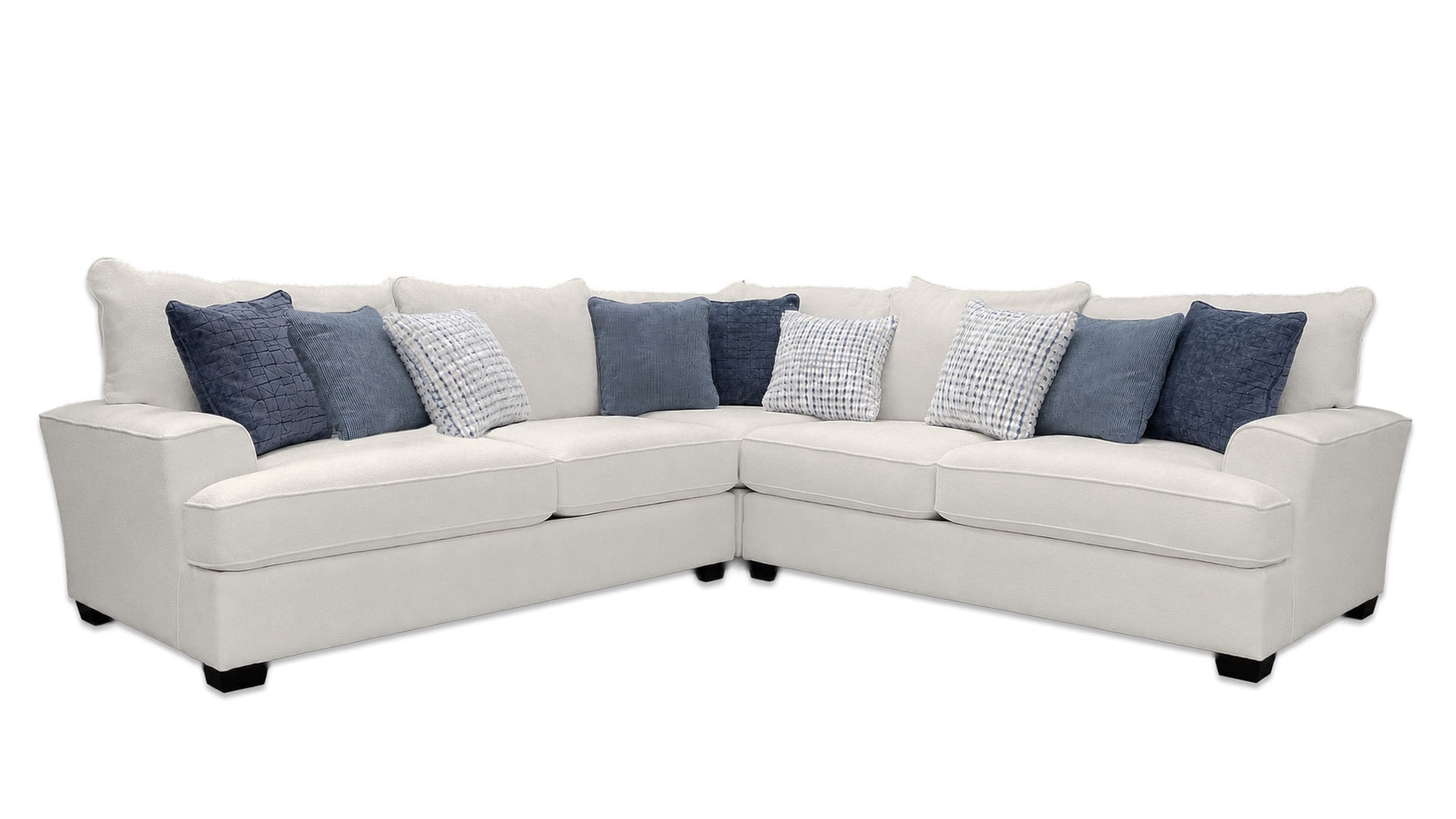 Amara Chalk 3-Piece Performance Fabric Sectional | Made in USA | Gallery Furniture