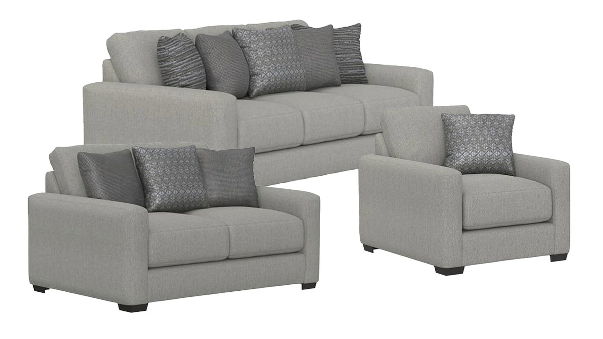 3pc Hyde Park Stone Sofá, Loveseat & Silla