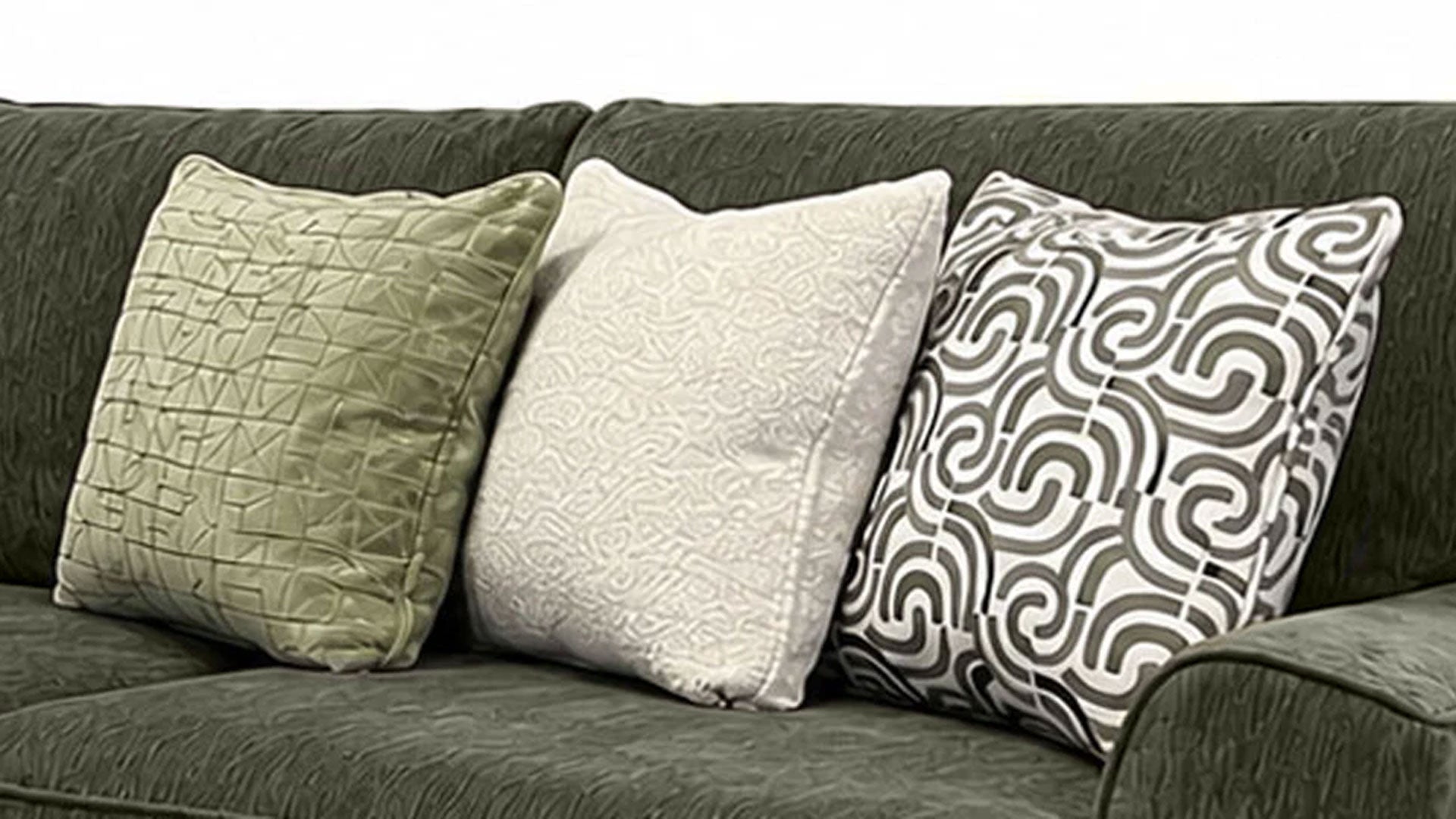 Madrid Moss Performance Fabric 3pc Sectional