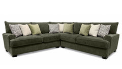 Madrid Moss Performance Fabric 3pc Sectional