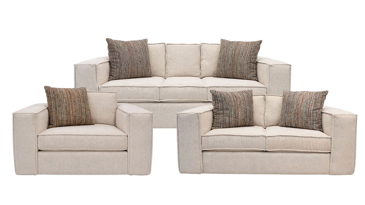 3pc Journey Wheat Living Room Set by Mayo - Sofa, Loveseat & Chair - Made in Texas