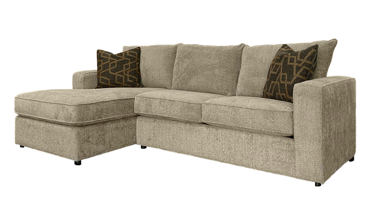 2pc Milford Taupe Sectional with Chaise