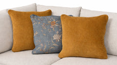 Solara Straw 4-Piece Modular Sectional Sofa & Ottoman with Crypton Fabric | Gallery Furniture