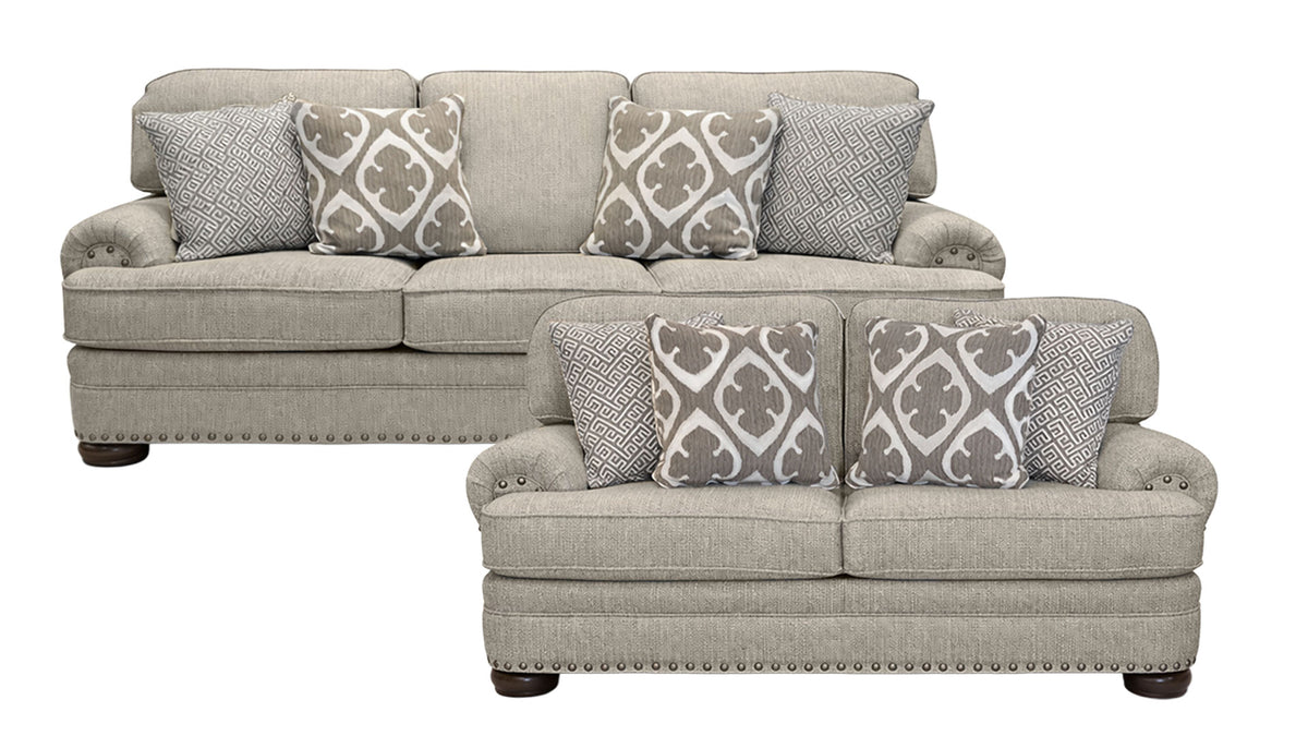 Twine & Twig Fog Sofa and Loveseat Set | Gallery Furniture