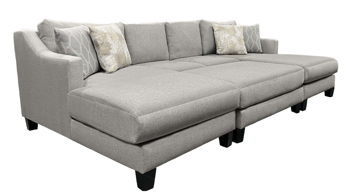 3pc Greenlight Nectar & Bonham Sectional with Ottoman - Floor Model Clearance