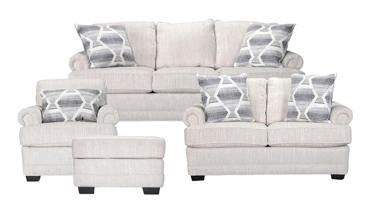 4pc Loxley Sofá, Loveseat, Silla y Otomana