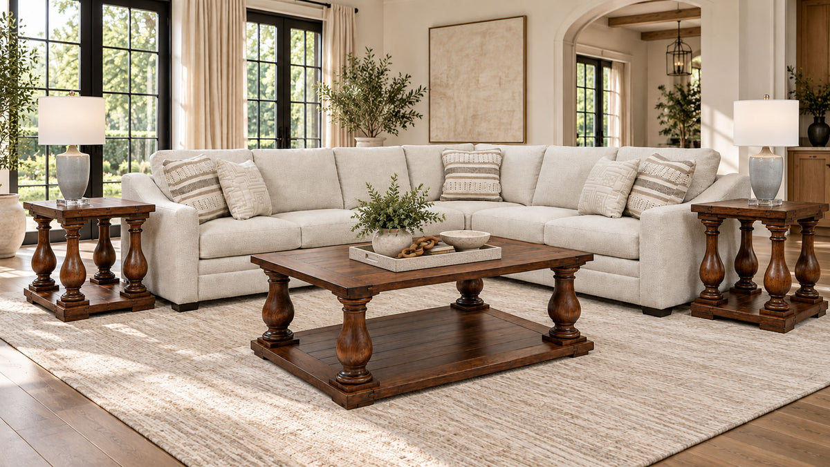 Seneca 3pc Left Side Facing Sectional | Modern Sectional Sofa | Gallery Furniture